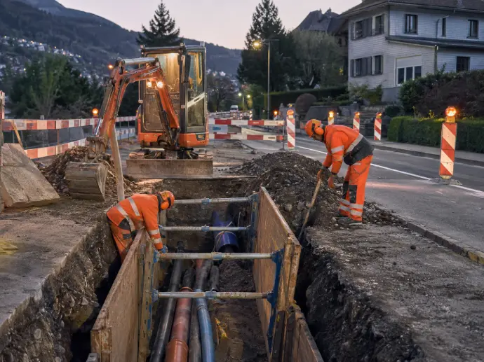 Fouille et terrassement urgents sur une infrastructure souterraine