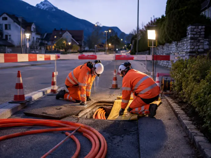 Intervention urgente sur des conduites de fibre optique
